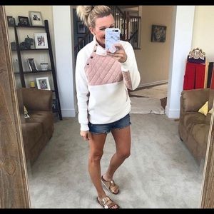 Abercrombie asymmetrical snap up fleece, size small